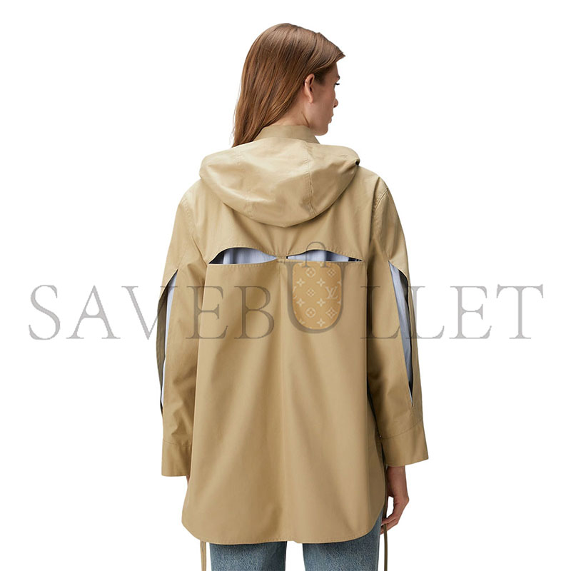 LOEWE NATURAL HOODED LOGO-PATCH PARKA 102128537